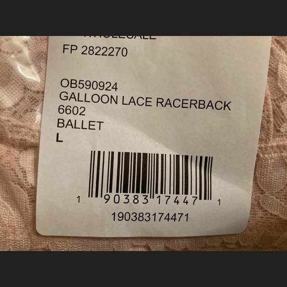 Free People GALLOON Lace Racerback Bralette Ballet - Picture 3 of 7